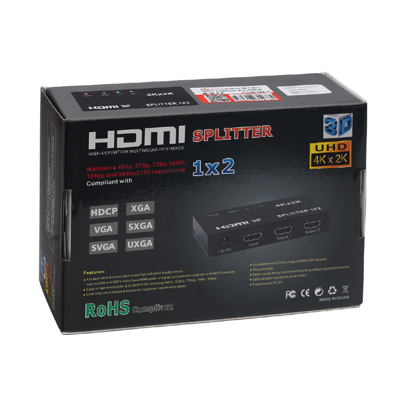1.4V 1080P 4KX2K 2 PORT HDMI SPLITTER DAĞITICI (4812) 1.4V 1080P 4KX2K 2 PORT HDMI SPLITTER DAĞITICI (4812)