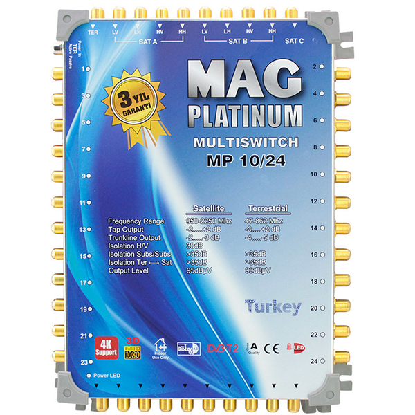 10*24 KASKATLI UYDU SANTRALİ MAG PLATINUM (4812)