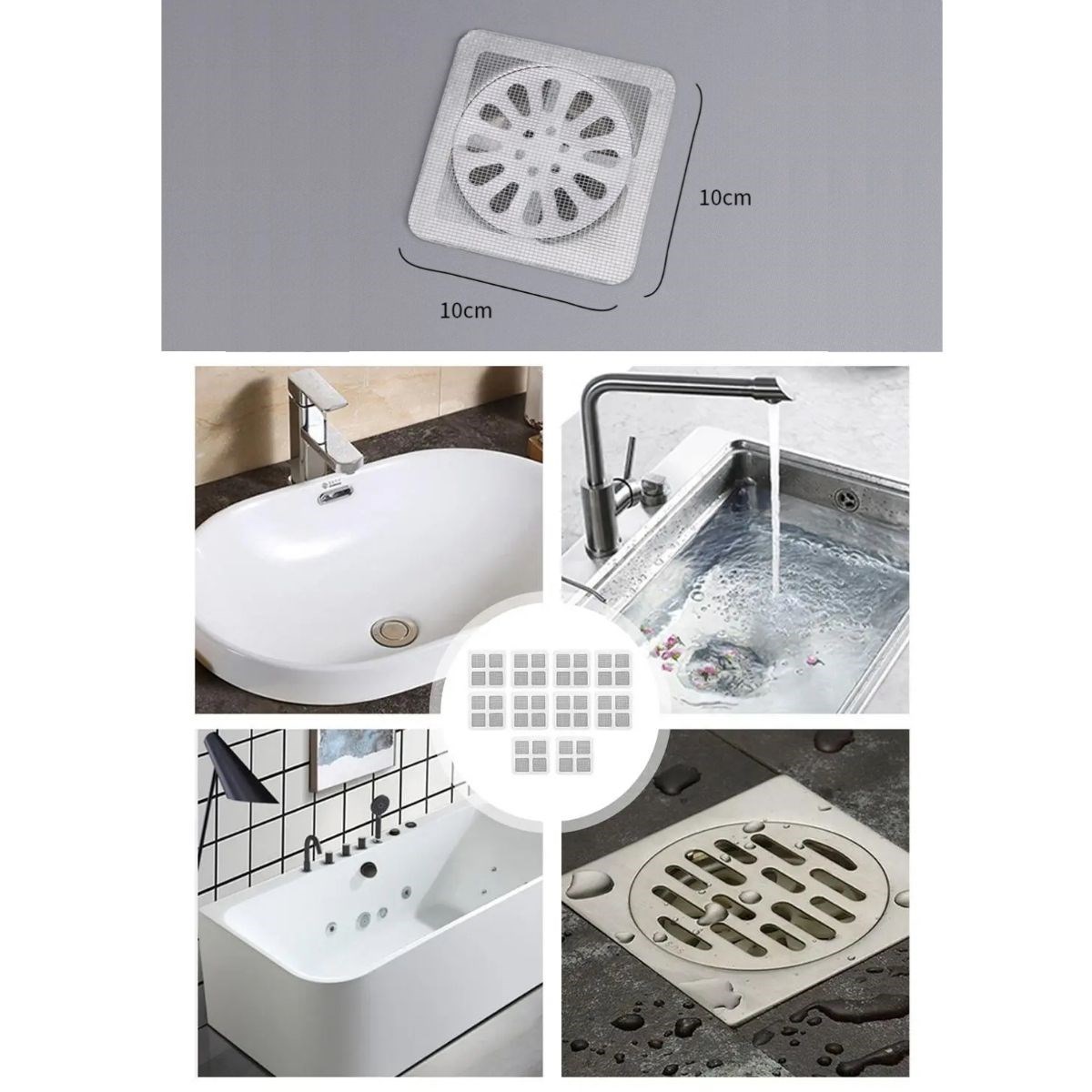 10'lu Banyo ve Mıutfak Lavabo Koku Önleyici ve Haşere Böcek Önleyici Gider Filtresi (4812) 10'lu Banyo ve Mıutfak Lavabo Koku Önleyici ve Haşere Böcek Önleyici Gider Filtresi (4812)
