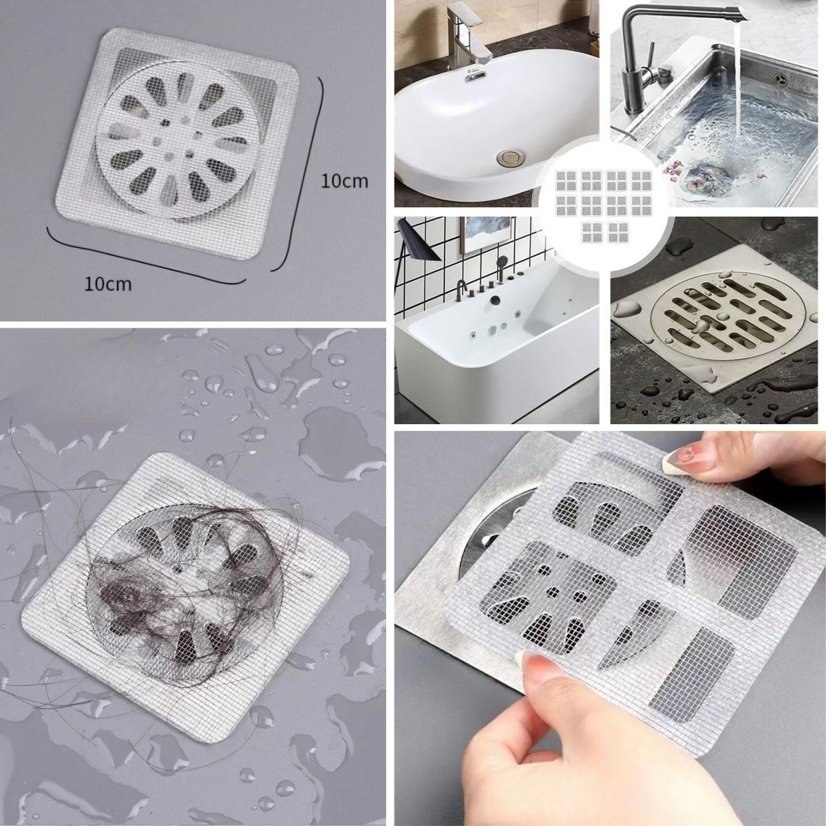 10'lu Banyo ve Mıutfak Lavabo Koku Önleyici ve Haşere Böcek Önleyici Gider Filtresi (4812) 10'lu Banyo ve Mıutfak Lavabo Koku Önleyici ve Haşere Böcek Önleyici Gider Filtresi (4812)