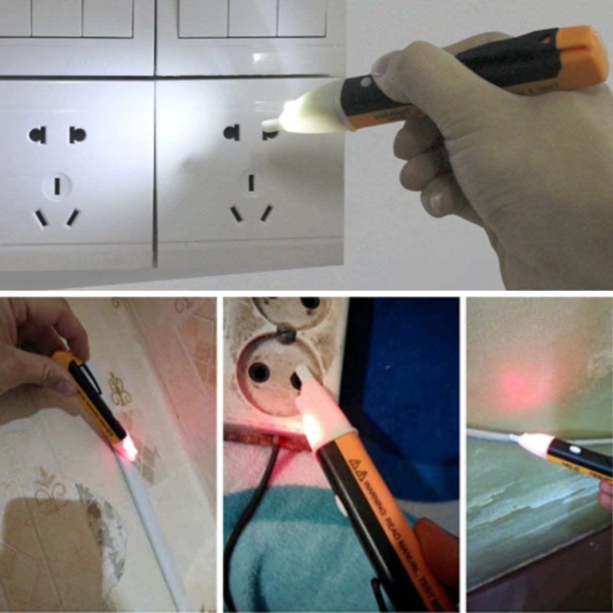 Elektrik Kaçak Dijital Kontrol Kalemi Cihazı -Dedektörlü Temassız Işıklı Kablo Voltaj Test (4812) Elektrik Kaçak Dijital Kontrol Kalemi Cihazı -Dedektörlü Temassız Işıklı Kablo Voltaj Test (4812)