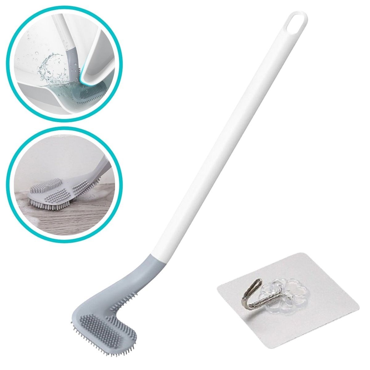 Golf  Sopası Tasarımlı Silikon Wc Klozet Temizleme Fırçası (4812)