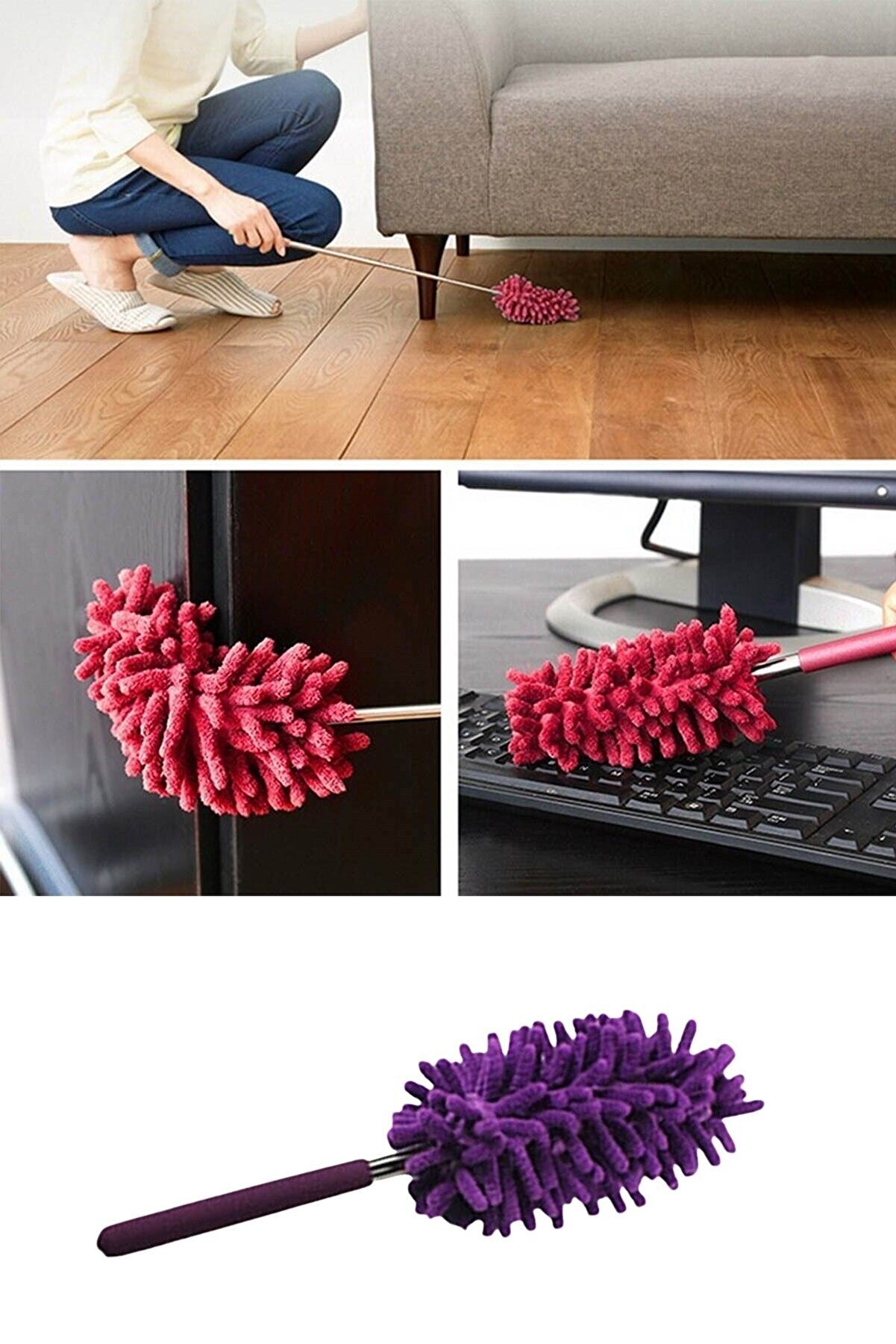 Mikrofiber Başlıklı TeleskobikToz Alma Püskülü Duster - Büyük Boy (4812) Mikrofiber Başlıklı TeleskobikToz Alma Püskülü Duster - Büyük Boy (4812)