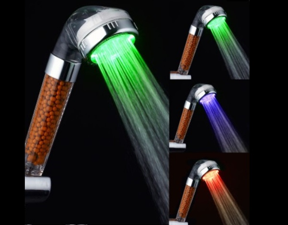 Renk Değiştiren Led Işıklı Duş Başlığı Seti- Hortum Askı Seti (Pilsiz- Elektriksiz) (4812) Renk Değiştiren Led Işıklı Duş Başlığı Seti- Hortum Askı Seti (Pilsiz- Elektriksiz) (4812)