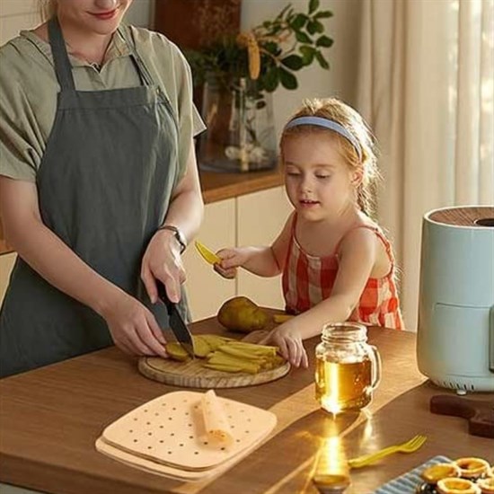 100 Adet Air Fryer Pişirme Kağıdı Tek Kullanımlık Hava Fritöz Yapışmaz Yağlı Kağıt Delikli Model (4812) 100 Adet Air Fryer Pişirme Kağıdı Tek Kullanımlık Hava Fritöz Yapışmaz Yağlı Kağıt Delikli Model (4812)