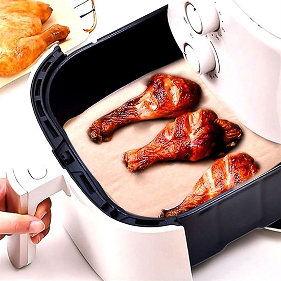 100 Adet Air Fryer Pişirme Kağıdı Tek Kullanımlık Yağ Su Geçirmez Yapışmaz Deliksiz Düz Kare Model (4812) 100 Adet Air Fryer Pişirme Kağıdı Tek Kullanımlık Yağ Su Geçirmez Yapışmaz Deliksiz Düz Kare Model (4812)