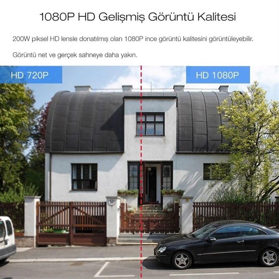 2.0 MP HD Lens İç Dış Mekan Suya Danıklı IP Wifi Network Güvenlik Kamerası Wifi Kamera (4812)