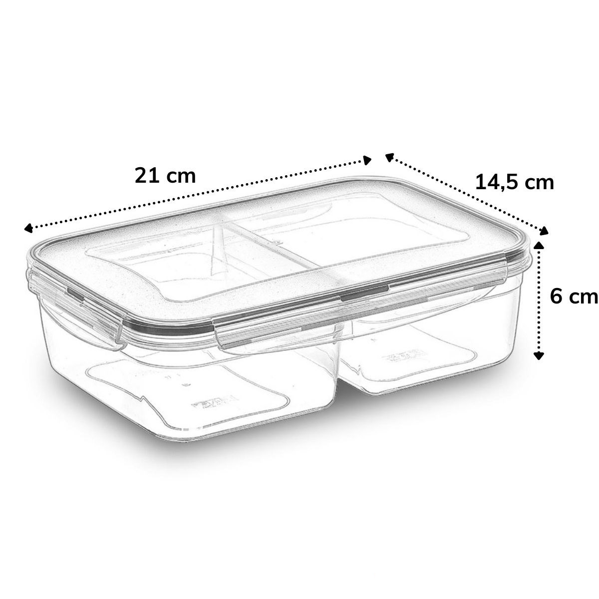 2 Bölmeli Sızdırmaz Contalı Kilitli Kapaklı 1 Litre Erzak Saklama Kabı -LC505 (4812) 2 Bölmeli Sızdırmaz Contalı Kilitli Kapaklı 1 Litre Erzak Saklama Kabı -LC505 (4812)