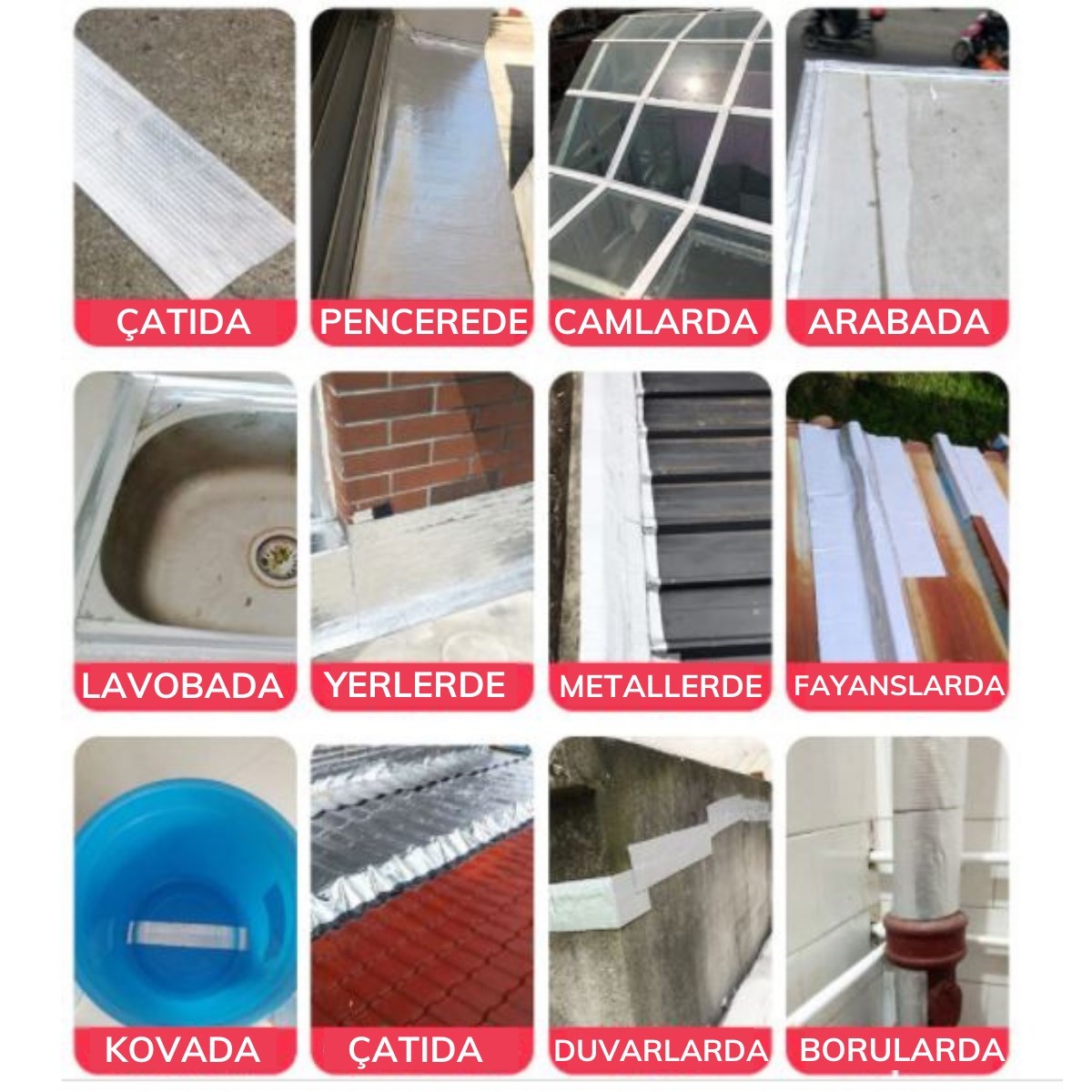 2 Mt Yüksek Sıcaklık Dayanan Su Geçirmez Çatı Duvar Çatlak Onarıcı Yapışkan Bant Folyo 5 Cm (4812) 2 Mt Yüksek Sıcaklık Dayanan Su Geçirmez Çatı Duvar Çatlak Onarıcı Yapışkan Bant Folyo 5 Cm (4812)