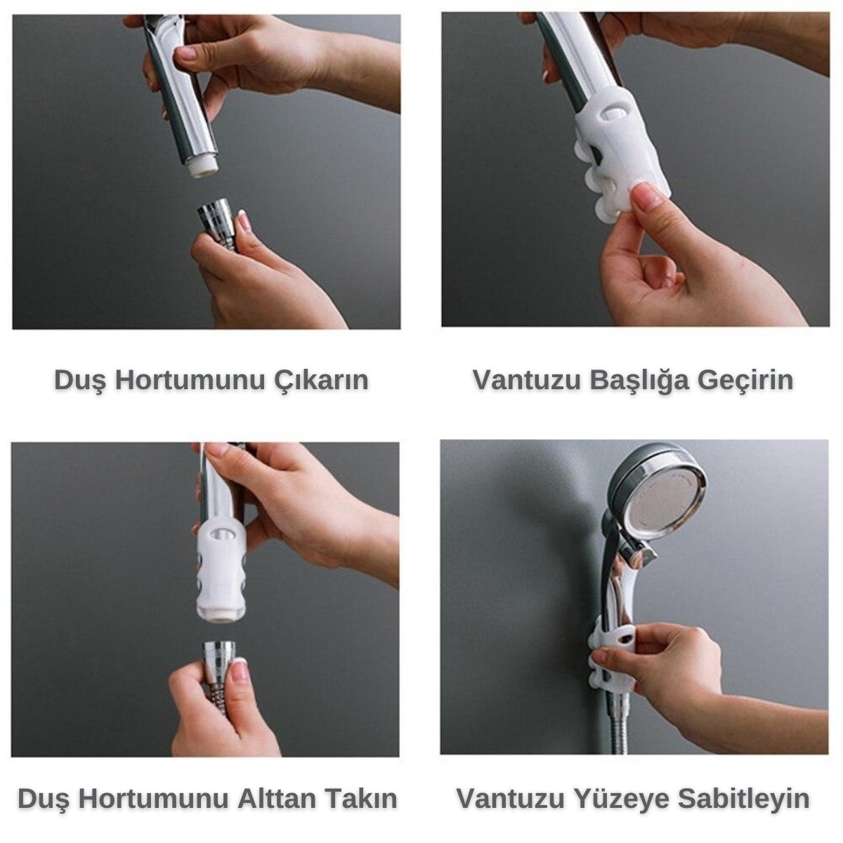 Banyo Duş Başlığı Tutucu Silikon Güçlü Vantuz Vakum Aparatı (4812) Banyo Duş Başlığı Tutucu Silikon Güçlü Vantuz Vakum Aparatı (4812)