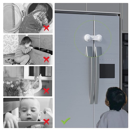 Bebek Çocuk Güvenliği Çekmece ve Dolap İçin Kendiliğinde Yapışkanlı Vidasız Kapak Kilidi (4812) Bebek Çocuk Güvenliği Çekmece ve Dolap İçin Kendiliğinde Yapışkanlı Vidasız Kapak Kilidi (4812)