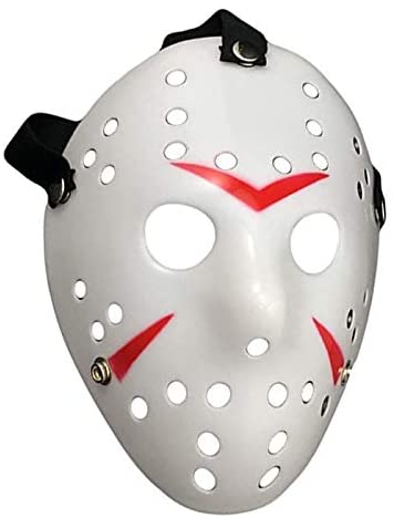Beyaz Renk Kırmızı Çizgili Tam Yüz Hokey Jason Maskesi Hannibal Maskesi (4812) Beyaz Renk Kırmızı Çizgili Tam Yüz Hokey Jason Maskesi Hannibal Maskesi (4812)