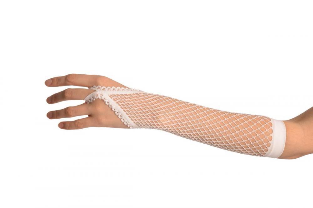Beyaz Renk Parmak Arası File Örgü Eldiven 26 cm (4812) Beyaz Renk Parmak Arası File Örgü Eldiven 26 cm (4812)