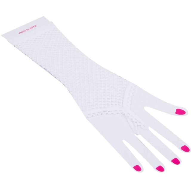 Beyaz Renk Parmak Arası File Örgü Eldiven 26 cm (4812) Beyaz Renk Parmak Arası File Örgü Eldiven 26 cm (4812)