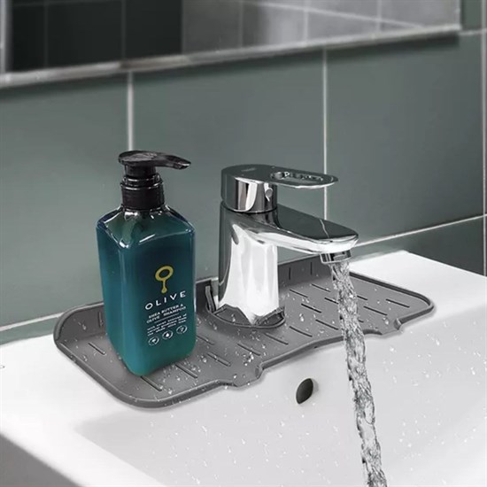 Lavabo İçin Silikon Esnek Mat Musluk Sapı Damlama Tutucu Raf Mutfak Tezgahı Sıçrama Koruma (4812) Lavabo İçin Silikon Esnek Mat Musluk Sapı Damlama Tutucu Raf Mutfak Tezgahı Sıçrama Koruma (4812)