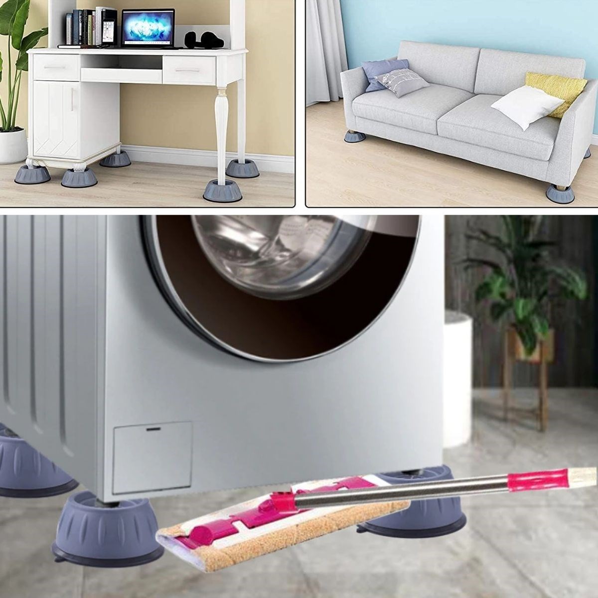 Çamaşır Makinesi Sarsıntı Titreşim Ses Önleyici Kaydırmaz Ayak 4lü Set (4812) Çamaşır Makinesi Sarsıntı Titreşim Ses Önleyici Kaydırmaz Ayak 4lü Set (4812)