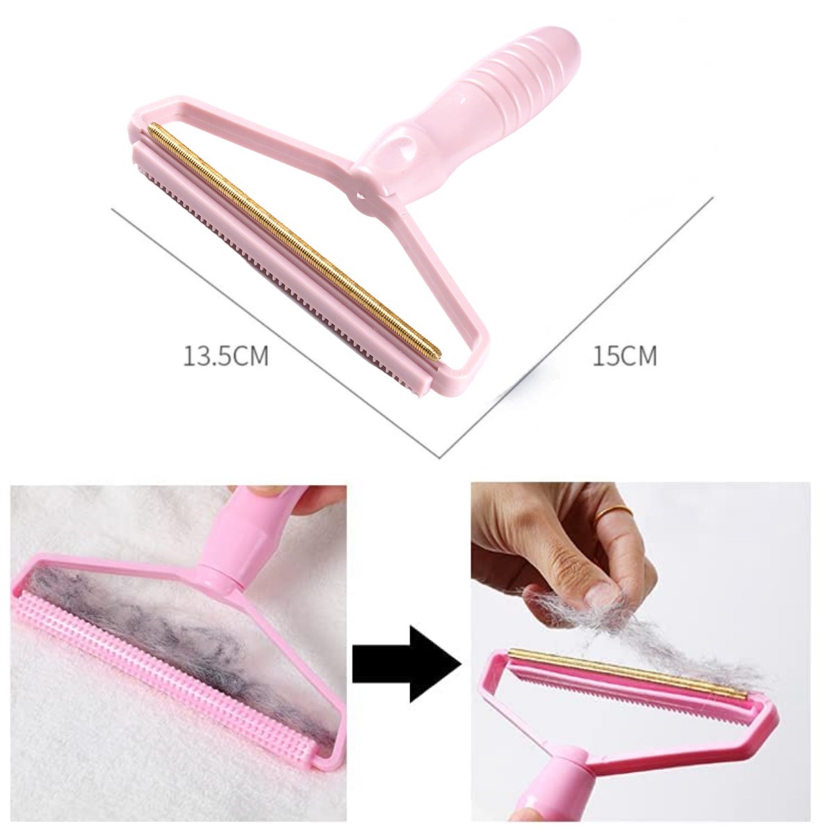 Çift Taraflı Elbise Kazak Plastik Kumaş Tüy Alma ve Tiftik Temizleyici Toplayıcı Taşınabilir (4812)