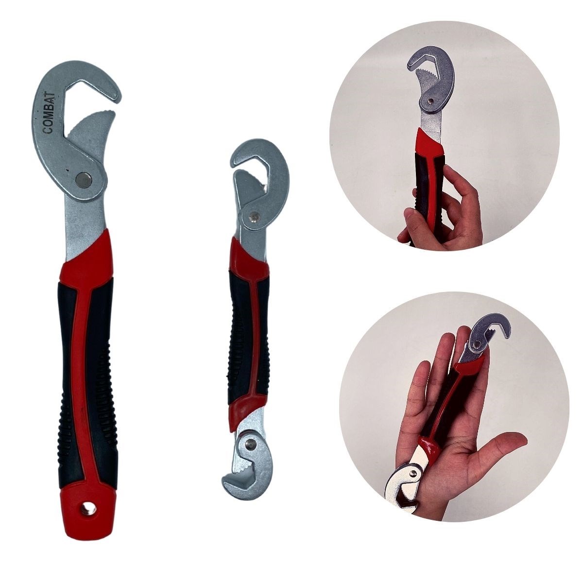 Çok Fonksiyonlu Ergonomik Ayarlanabilir Büyük Küçük Akıllı Pense Anahtar 2li Set (4812)