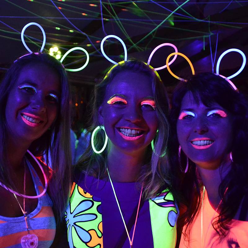 Glow Taç Fosforlu Taç Karışık Renk 12 Adet (4812)