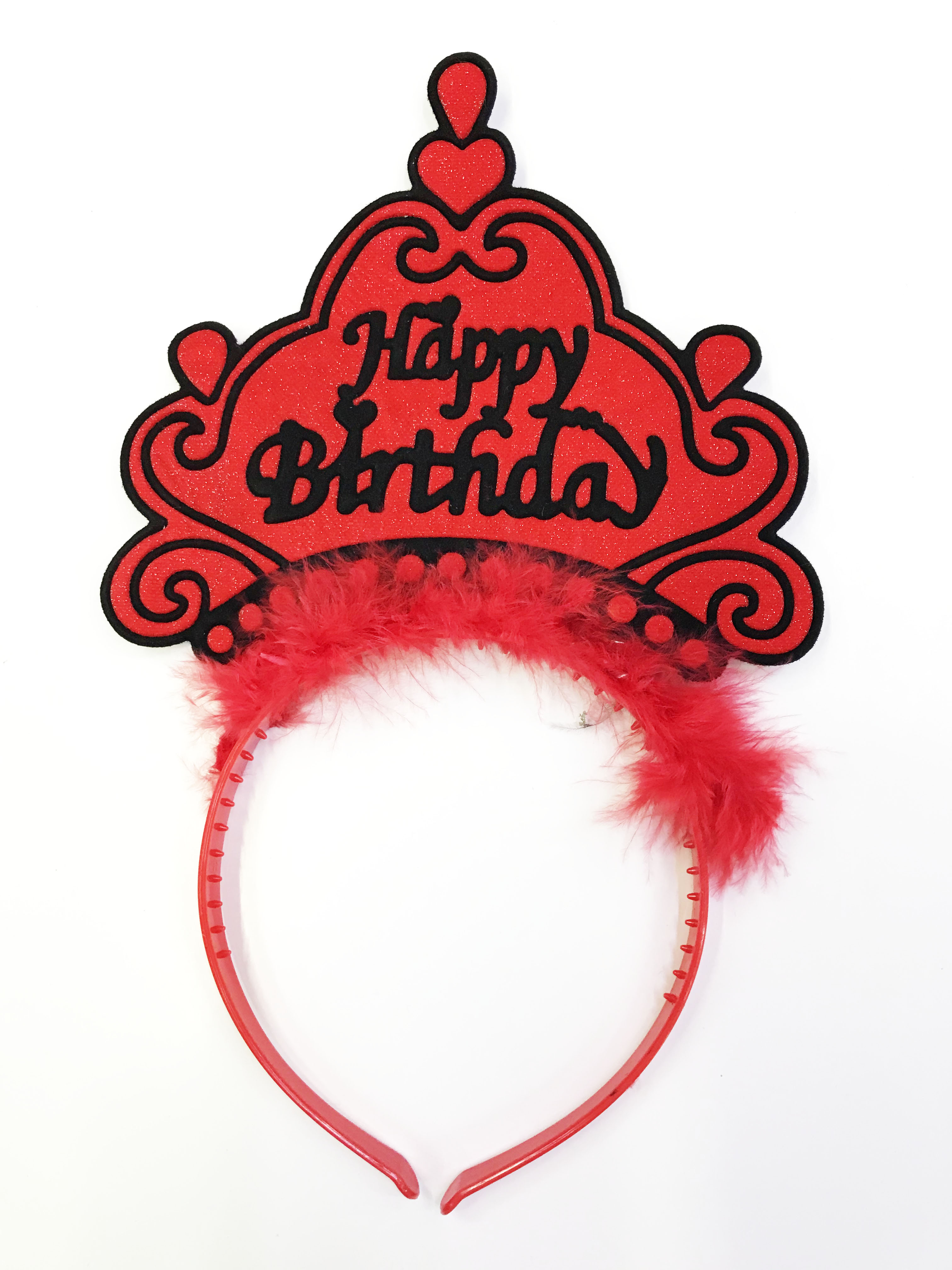 Happy Birthday Yazılı Neon Renk Taç 12 Adet (4812)