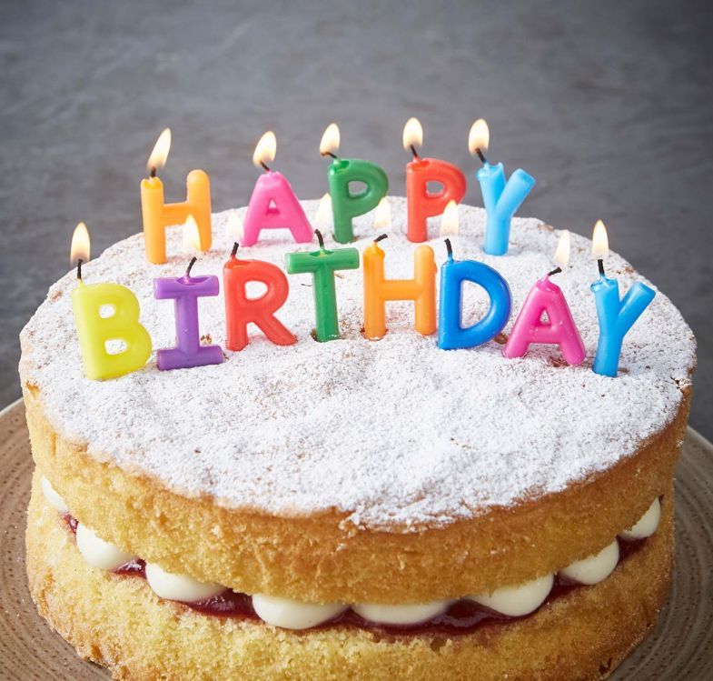 Happy Birthday Yazılabilen Rengarenk Doğum Günü Mumu (4812)