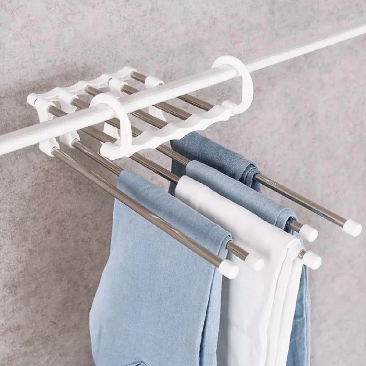 Hareketli Dolap İçi Pantolon Kravat Şal Askı Sistemi Düzenleyici Katmanlı Askılık Organizer (4812) Hareketli Dolap İçi Pantolon Kravat Şal Askı Sistemi Düzenleyici Katmanlı Askılık Organizer (4812)