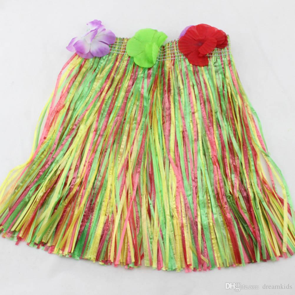 Hawaii Hula Eteği Karışık Renk 40 cm (4812)