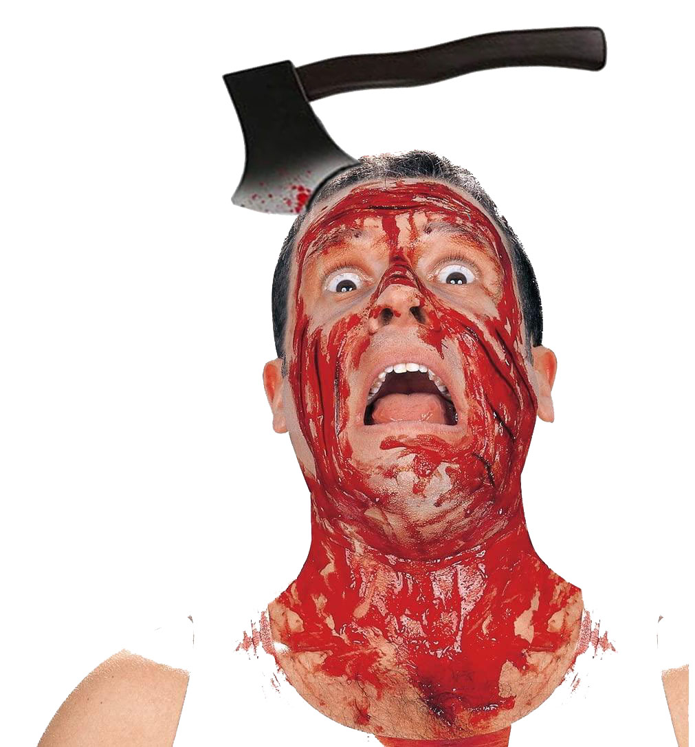 Kafaya Saplanmış Halloween Kanlı Balta Şaka Tacı (4812)