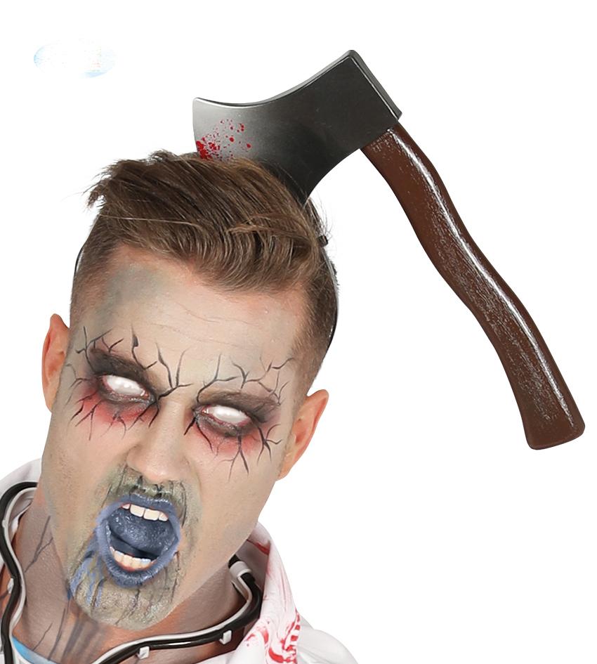 Kafaya Saplanmış Halloween Kanlı Balta Şaka Tacı (4812) Kafaya Saplanmış Halloween Kanlı Balta Şaka Tacı (4812)