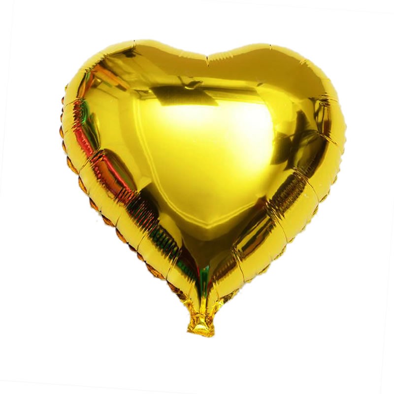 Kalp Balon Folyo Sarı 60 cm 24 inç (4812)