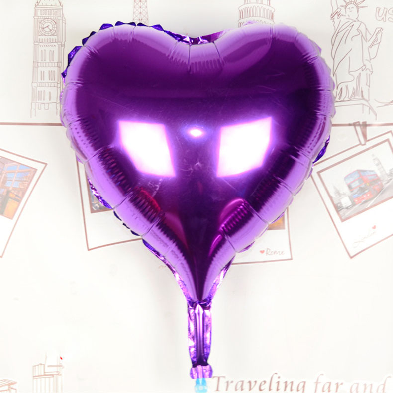 Kalp Uçan Balon Folyo Mor 80 cm 32 inç (4812)