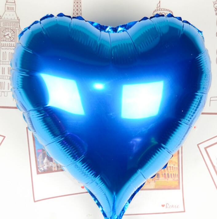 Kalp Uçan Balon Folyo Mavi 80 cm 32 inç (4812)
