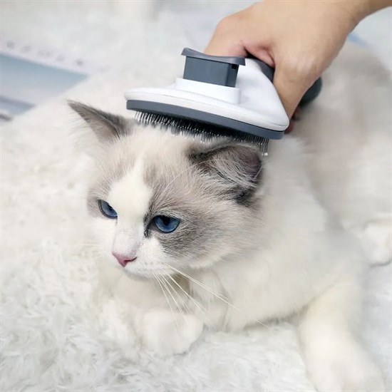 Kedi Köpek Tüy Toplayıcı Kendini Temizleyebilen Ergonomik Rahat Evcil Hayvan Tarağı Gri (4812) Kedi Köpek Tüy Toplayıcı Kendini Temizleyebilen Ergonomik Rahat Evcil Hayvan Tarağı Gri (4812)