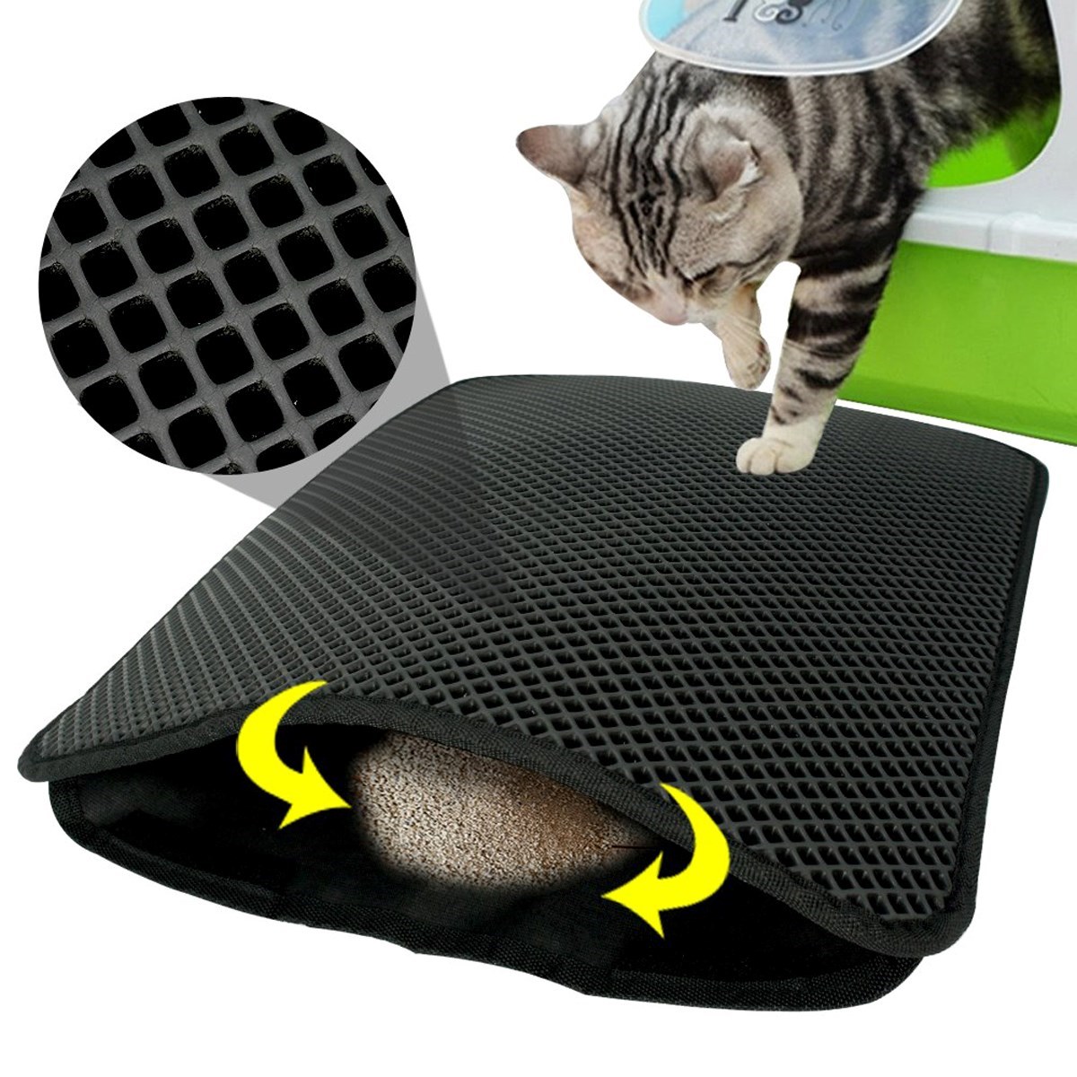 Kedi Tuvalet Önü Kum Toplayıcı Temizleyici Elekli Gri Paspas (4812) Kedi Tuvalet Önü Kum Toplayıcı Temizleyici Elekli Gri Paspas (4812)