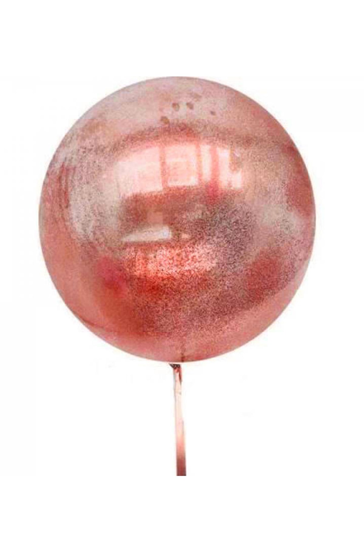 Kırmızı Simli Yuvarlak Şeffaf Balon 24 İnç (4812)