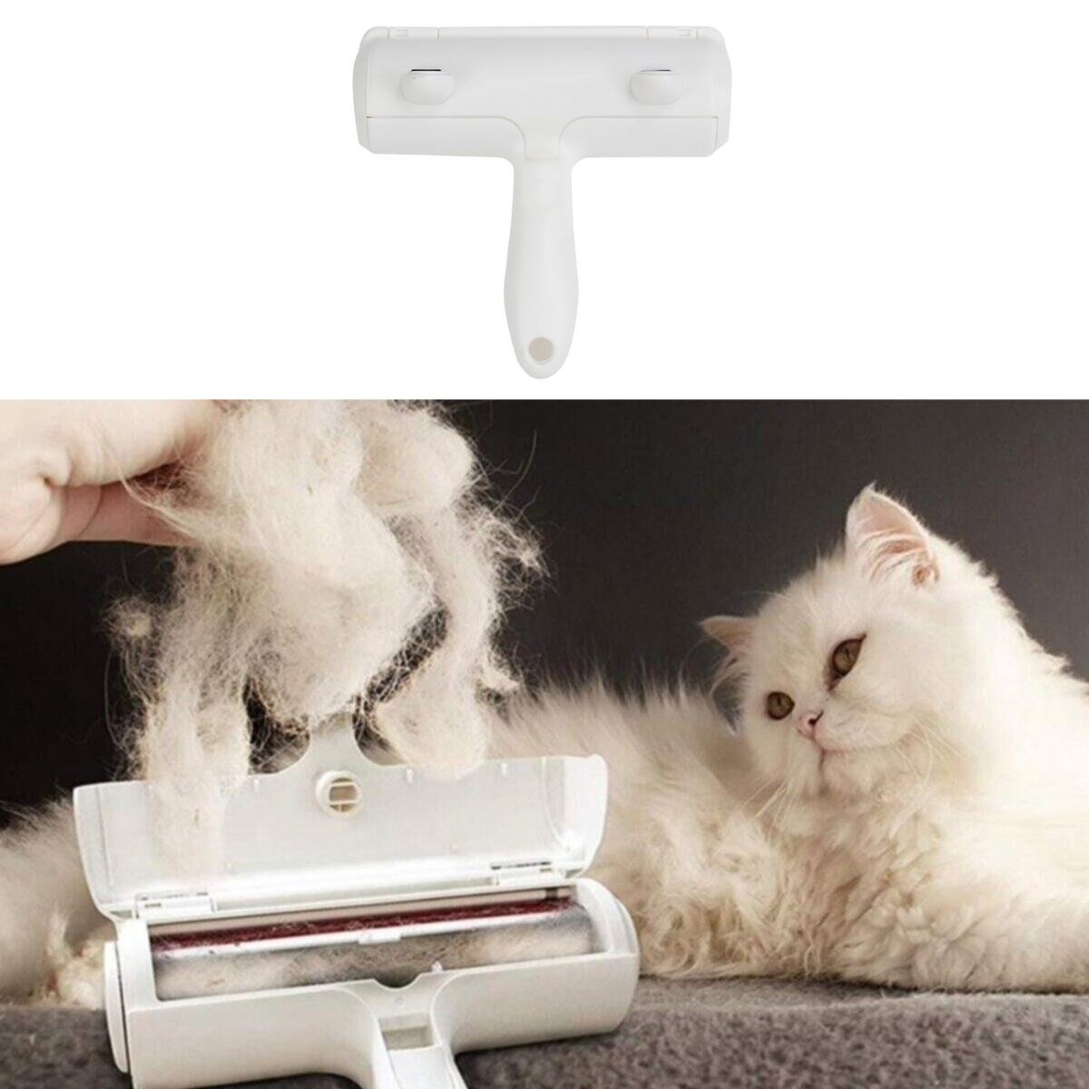 Kulak Modelli Hazneli Kedi Köpek Halı Yatak Kıl Toz Tüy Toplayıcı Temizleyici (4812)