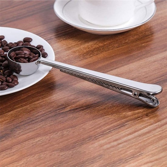 Mandallı Kahve Ölçü Kaşığı Silver Çok Fonksiyonlu Paslanmaz Çelik Kaşık (4812) Mandallı Kahve Ölçü Kaşığı Silver Çok Fonksiyonlu Paslanmaz Çelik Kaşık (4812)