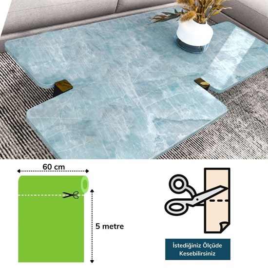 Mermer Desenli Masa Tezgah Mutfak Su Geçirmez Yapışkanlı Folyo Sticker Mavi 5x0,6m (4812) Mermer Desenli Masa Tezgah Mutfak Su Geçirmez Yapışkanlı Folyo Sticker Mavi 5x0,6m (4812)