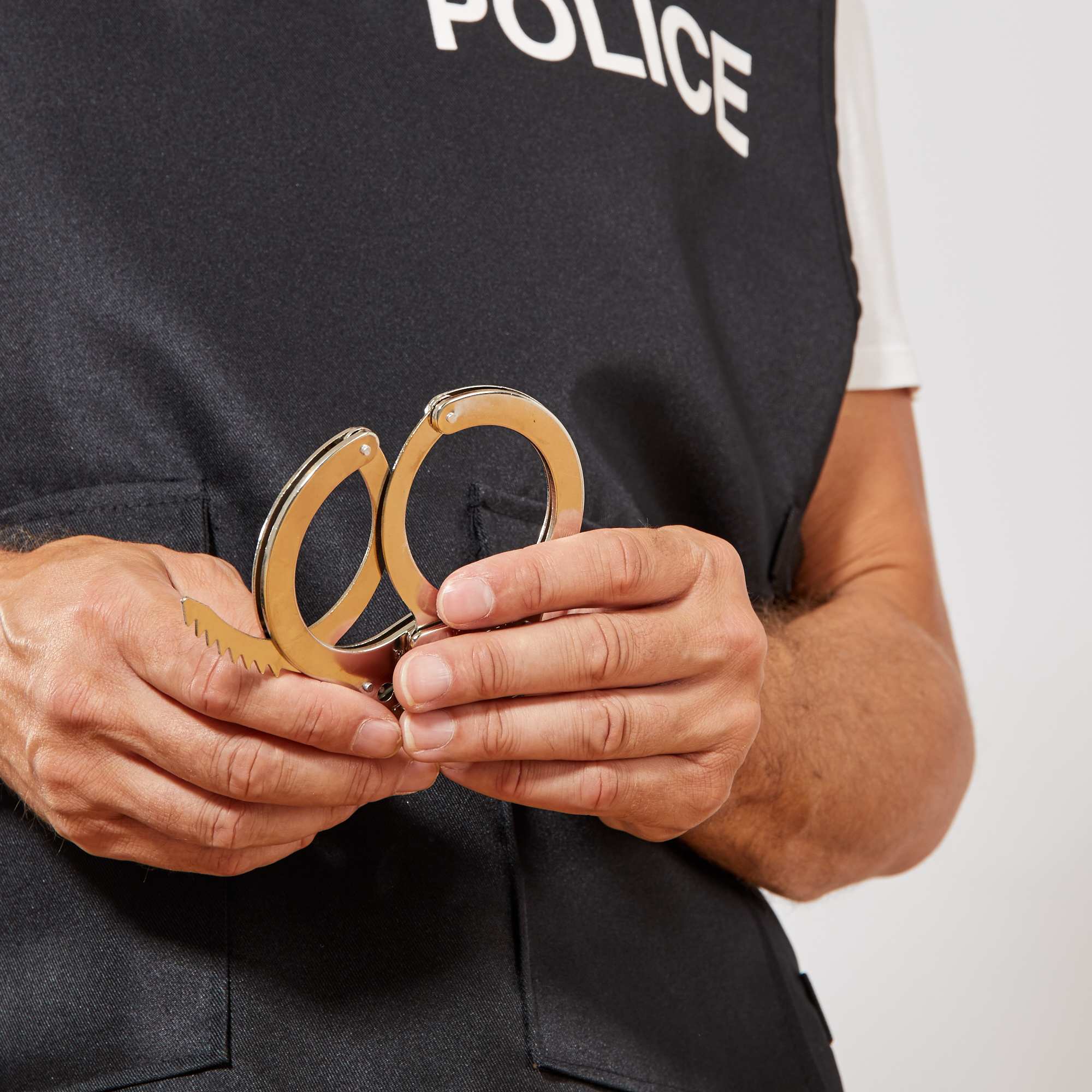 Metal Malzemeden İmal Anahtarlı Oyuncak Polis Kelepçesi (4812)