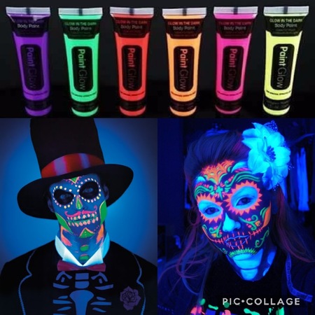 Neonlu Glow Parti Yüz Boyası 6 Renk 6 Adet (4812)