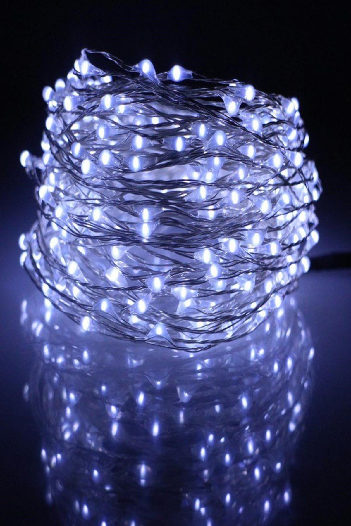 Pilli 5 metre Dekoratif Peri Led Beyaz Aydınlatma Süsleme Lambası (4812)