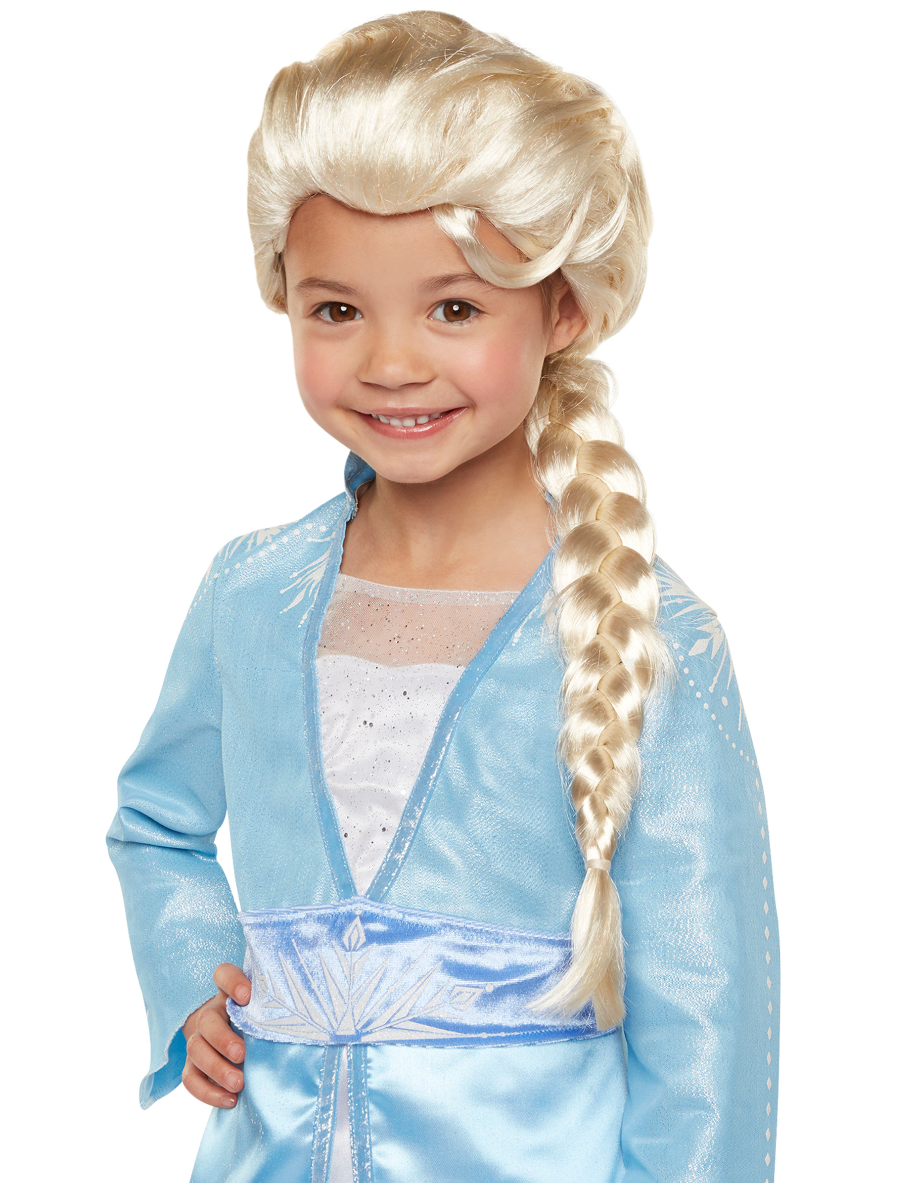 Platin Altın Dore Renk Karlar Ülkesi Elsa Frozen Peruğu Çocuk Boy (4812)