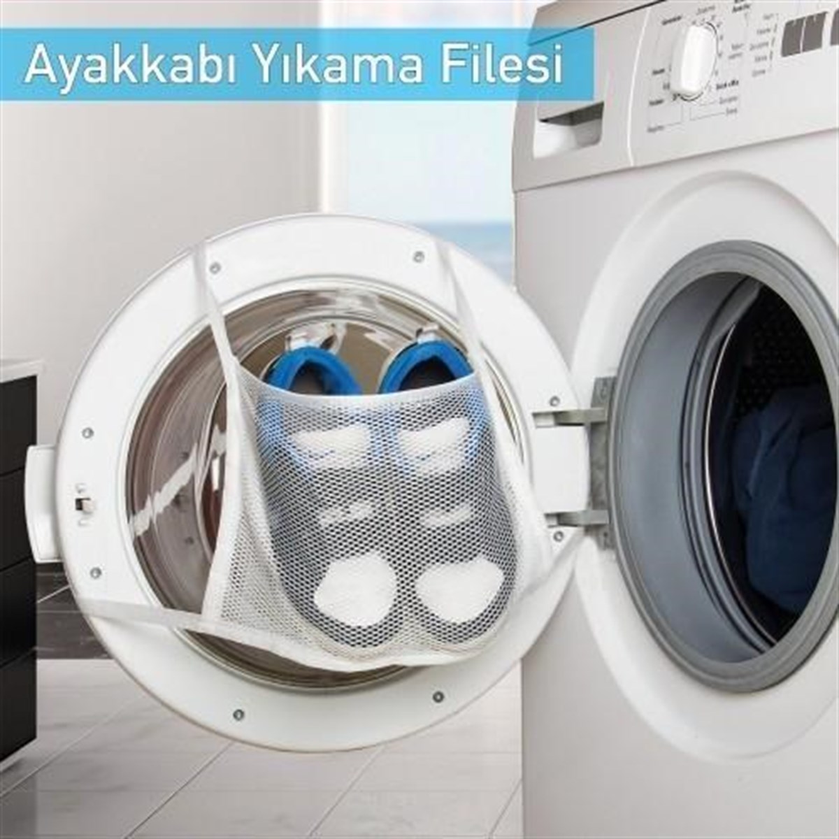 Pratik Çamaşır Makinesi Kapağa Bağlamalı Ayakkabı Yıkama Filesi (4812) Pratik Çamaşır Makinesi Kapağa Bağlamalı Ayakkabı Yıkama Filesi (4812)