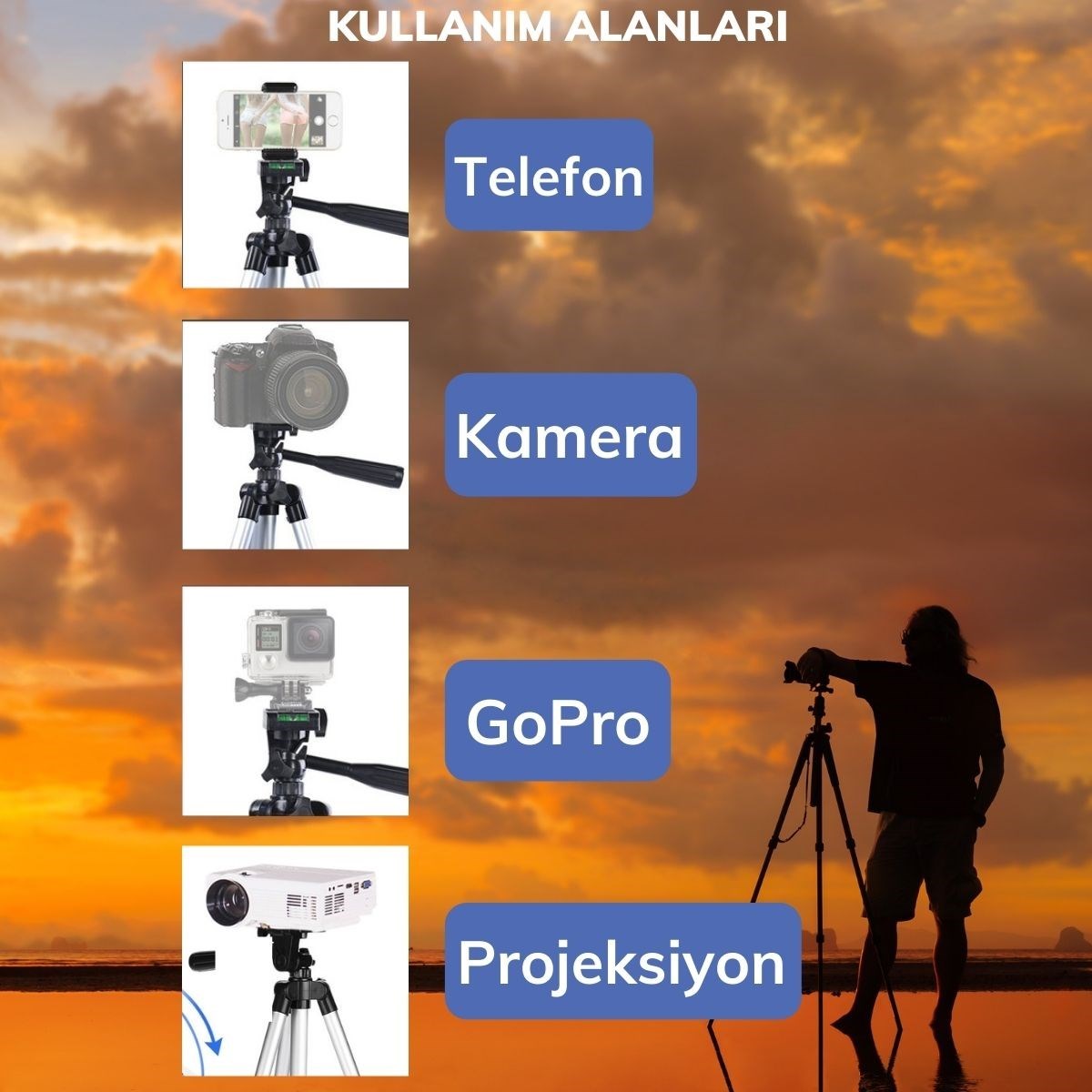 Profesyonel Fotoğraf Makinası Tripodu (4812) Profesyonel Fotoğraf Makinası Tripodu (4812)