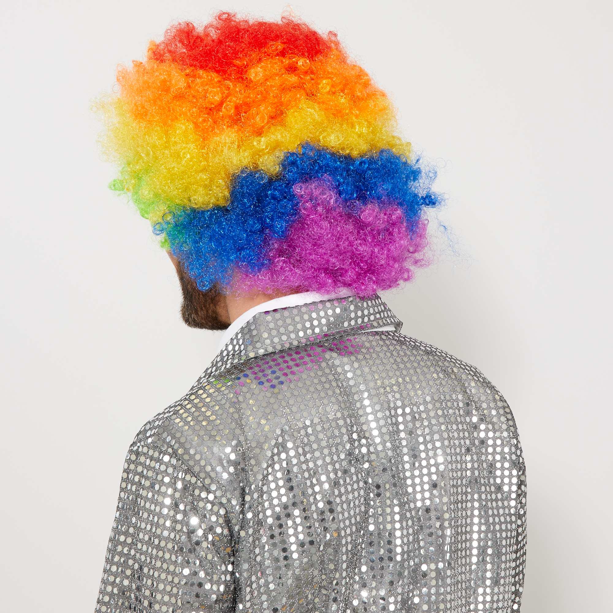 Rengarenk Kıvırcık Afro Bonus Peruk (4812)