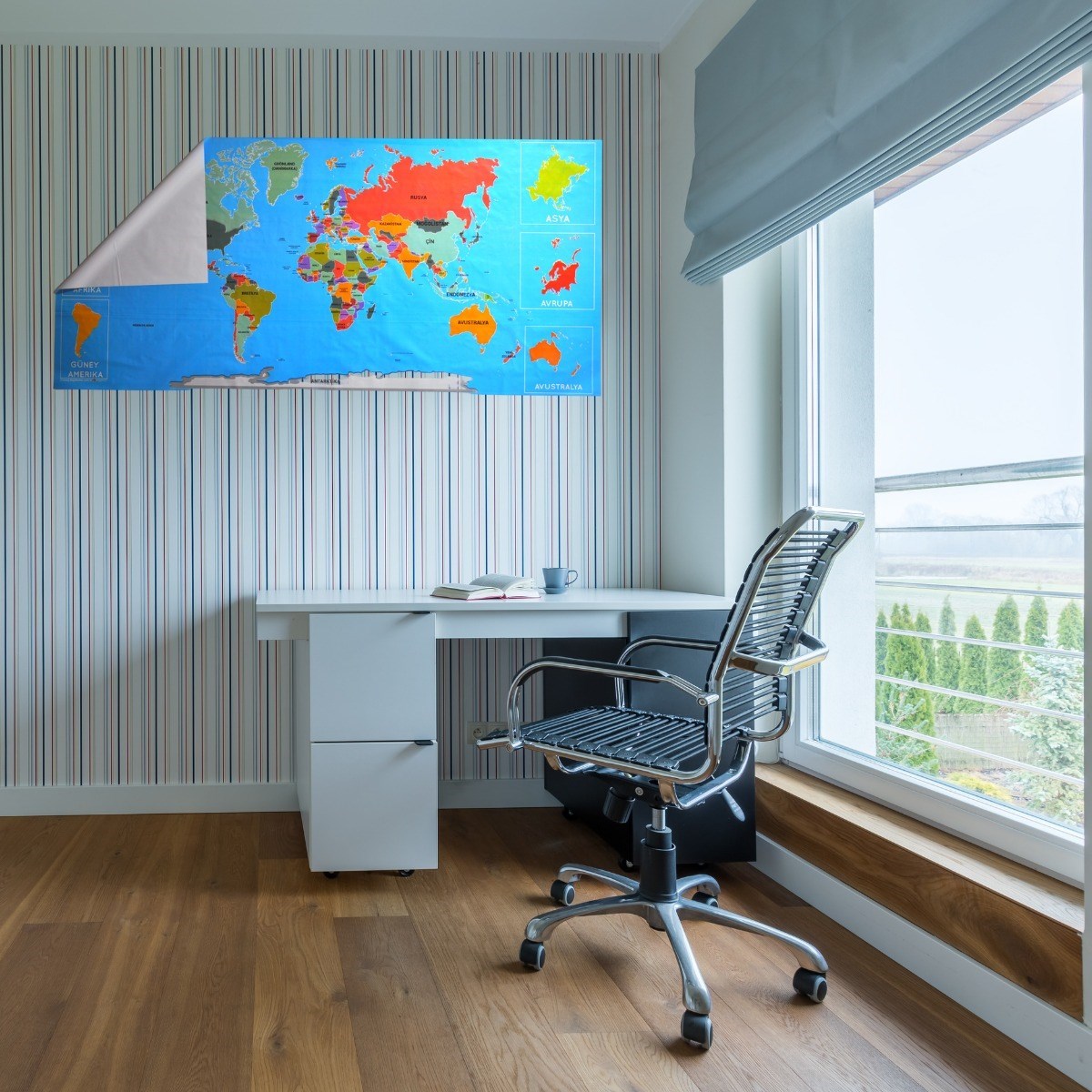 Renkli Atlas Dünya Haritası Manyetik Yapıştırıcı Gerektirmeyen Duvar Stickerı 118 CM * 56 CM (4812) Renkli Atlas Dünya Haritası Manyetik Yapıştırıcı Gerektirmeyen Duvar Stickerı 118 CM * 56 CM (4812)