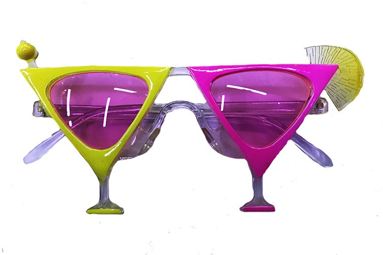 Sarı Pembe Renk Martini Parti Gözlüğü (4812)