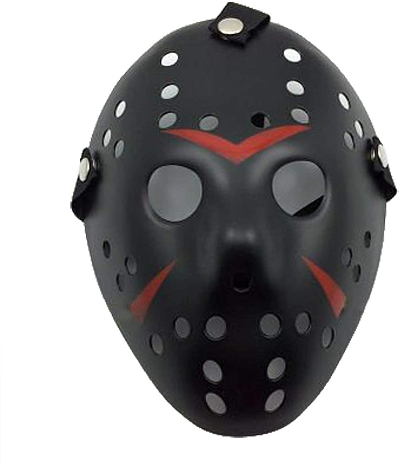 Siyah Renk Kırmızı Çizgili Tam Yüz Hokey Jason Maskesi Hannibal Maskesi (4812) Siyah Renk Kırmızı Çizgili Tam Yüz Hokey Jason Maskesi Hannibal Maskesi (4812)