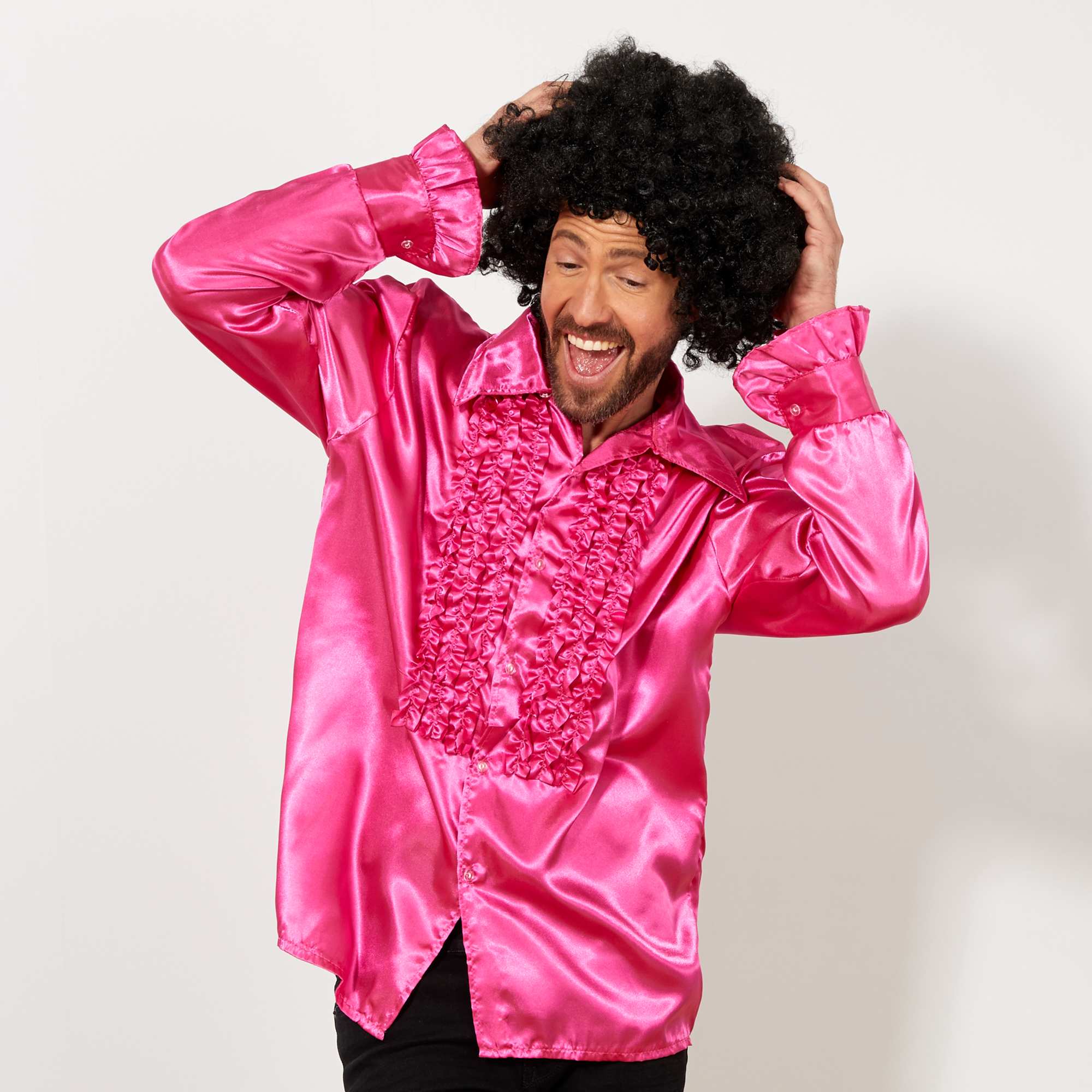 Siyah Renk Kıvırcık Afro Bonus Peruk (4812)