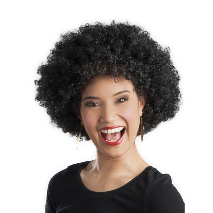 Siyah Renk Kıvırcık Afro Bonus Peruk Parti Peruğu (4812)